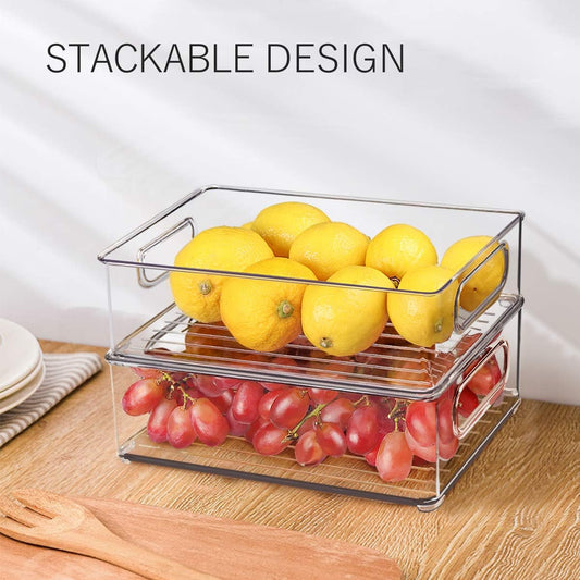Clear Fridge Organizer Bins