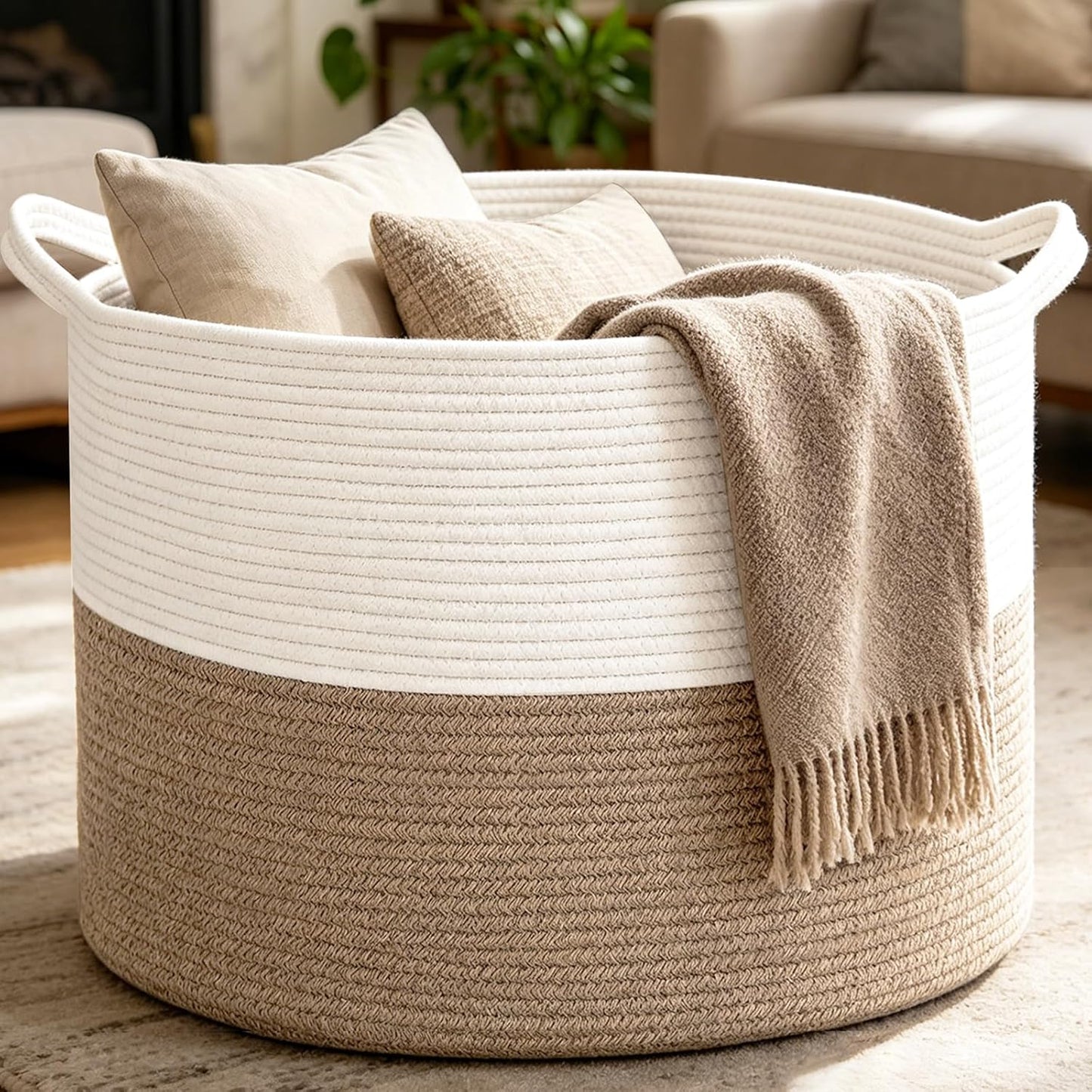 Neutral Laundry Basket