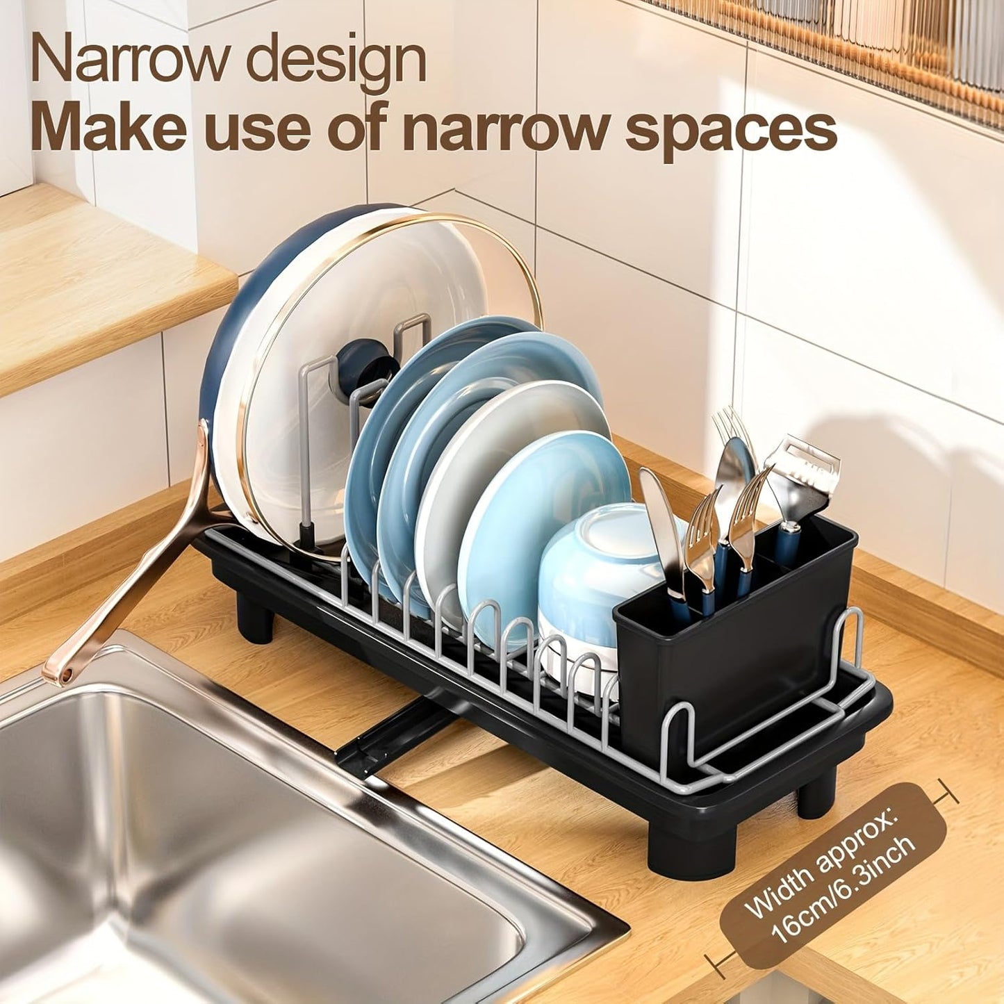 Compact Dish Drying Rack