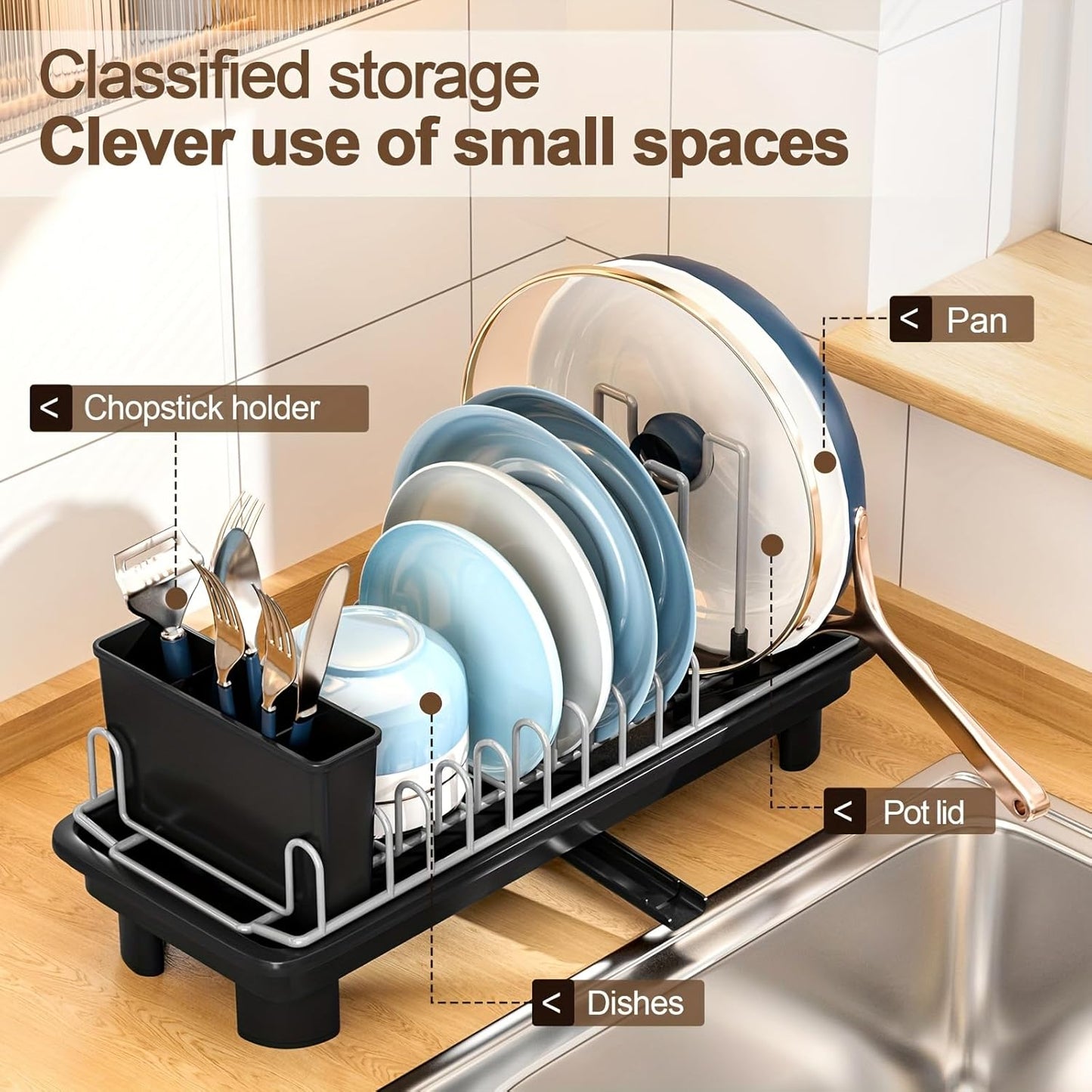 Compact Dish Drying Rack
