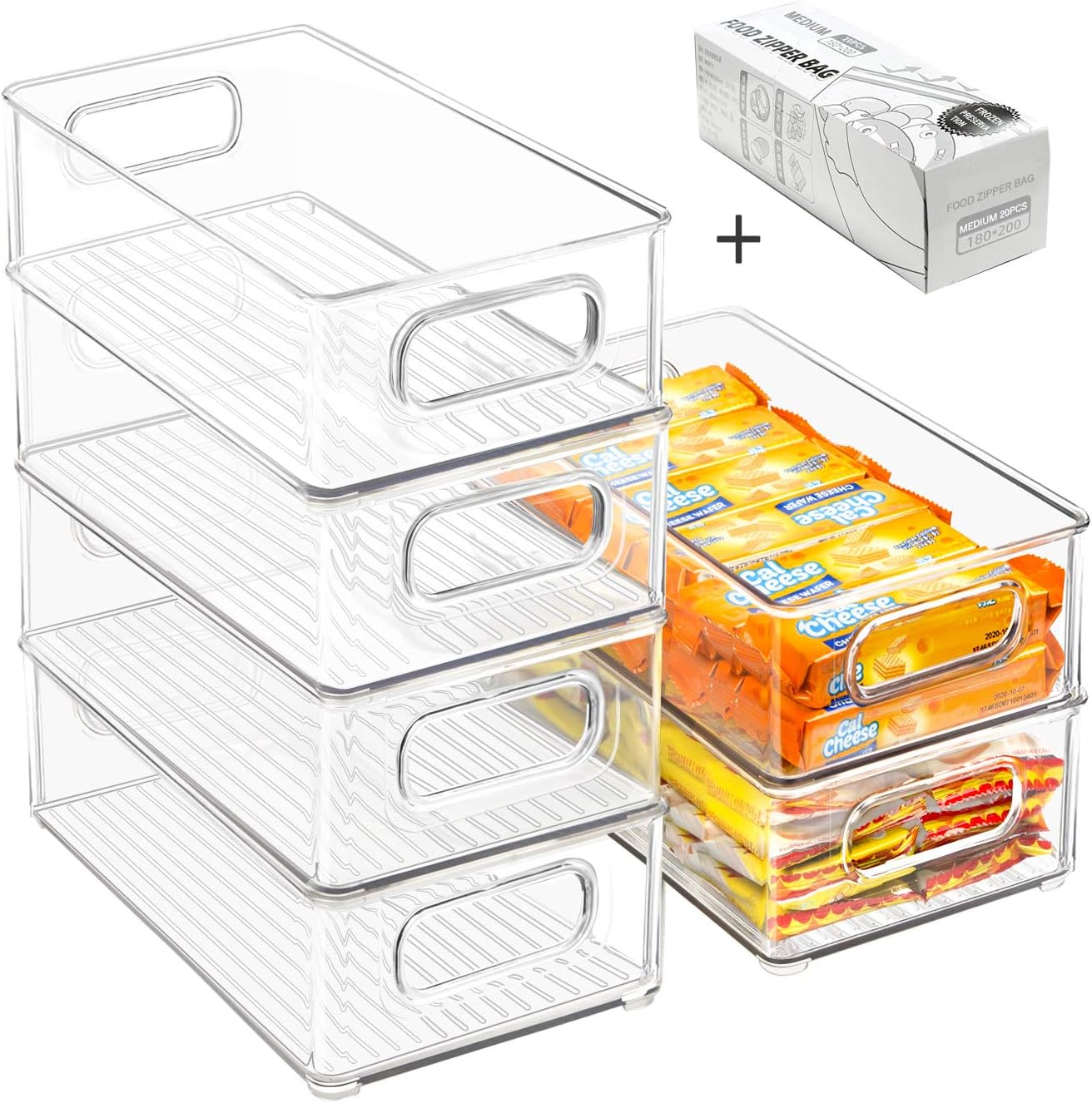 Clear Fridge Organizer Bins