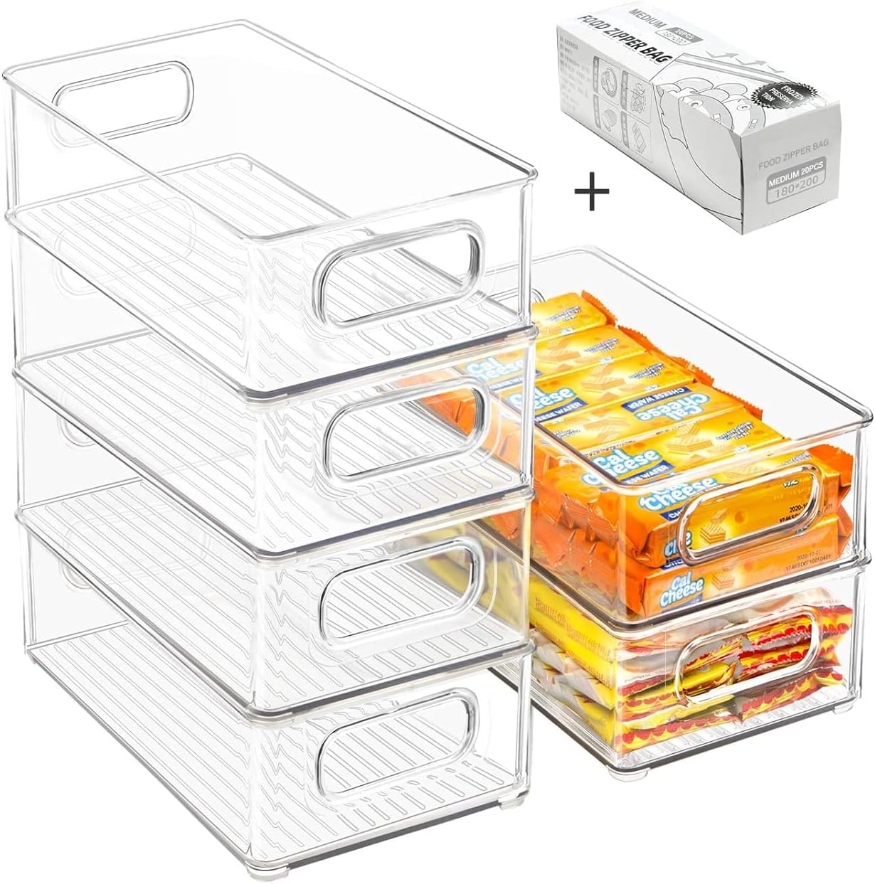 Clear Fridge Organizer Bins