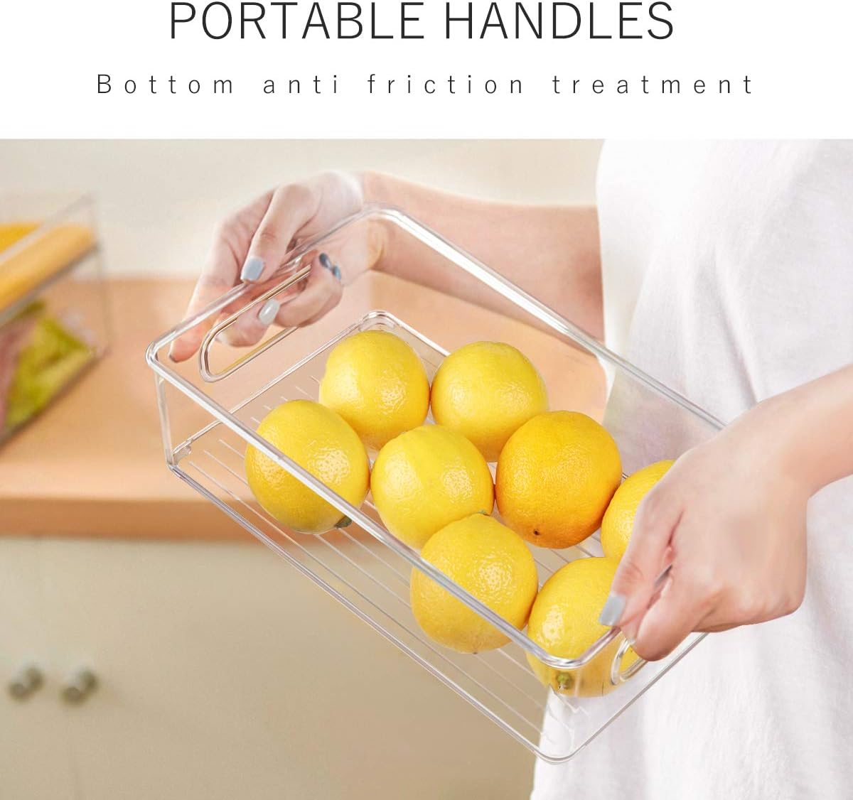 Clear Fridge Organizer Bins