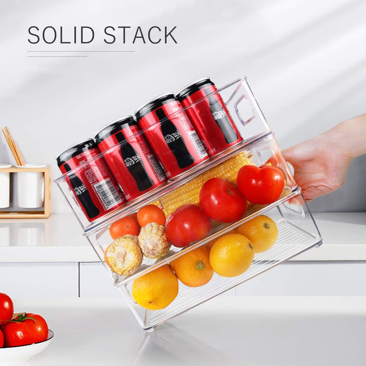 Clear Fridge Organizer Bins