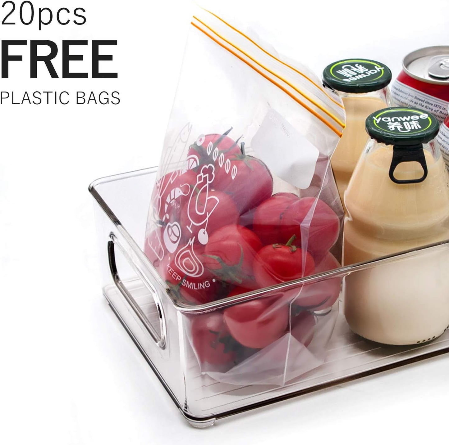Clear Fridge Organizer Bins